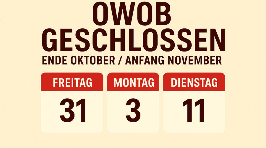 Feiertage Okt. + Nov.
